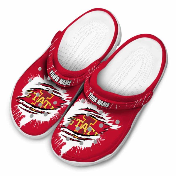 personalized iowa state cyclones splash motif background clog latest model