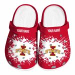 personalized iowa state cyclones splatter background clog best selling
