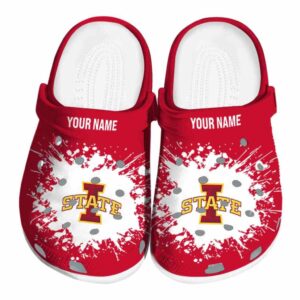 personalized iowa state cyclones splatter background clog best selling