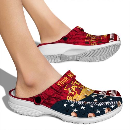 personalized iowa state cyclones star spangled side pattern clog fashion forward