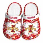 personalized iowa state cyclones zigzag paint burst clog best selling