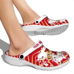 personalized iowa state cyclones zigzag paint burst clog fashion forward
