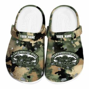 personalized jacksonville state gamecocks camouflage craze clog best selling