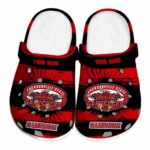 personalized jacksonville state gamecocks paint splatter graphics clog best selling