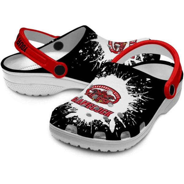 personalized jacksonville state gamecocks splash art clog high quality