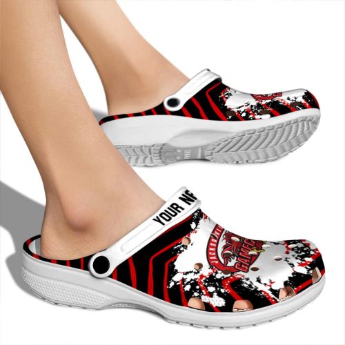personalized jacksonville state gamecocks zigzag paint burst clog fashion forward
