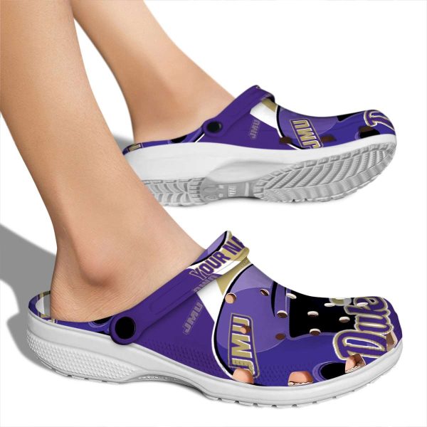 personalized james madison dukes baseball helmet clog fashion forward