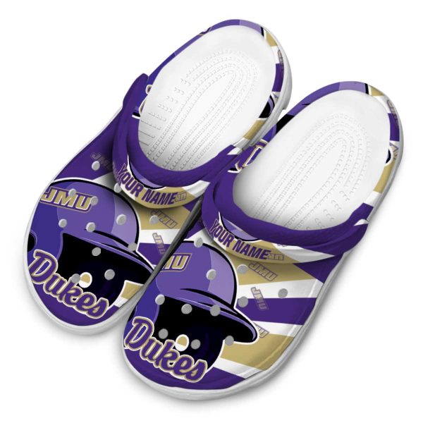 personalized james madison dukes baseball helmet clog latest model