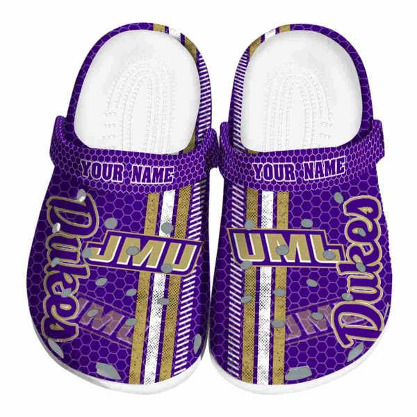 personalized james madison dukes contrasting stripes clog best selling