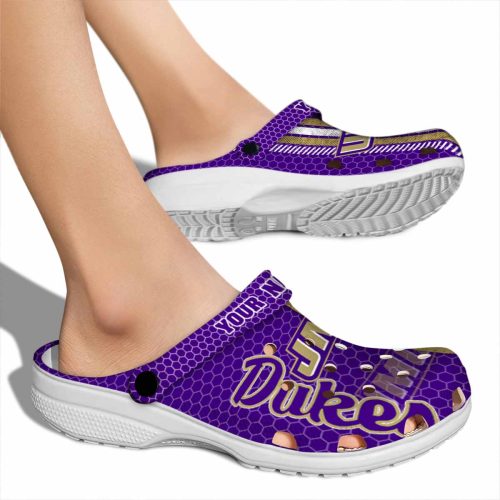 personalized james madison dukes contrasting stripes clog fashion forward