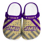 personalized james madison dukes star spangled graphic clog best selling