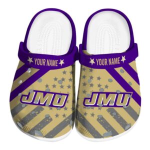personalized james madison dukes star spangled graphic clog best selling