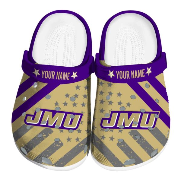 personalized james madison dukes star spangled graphic clog best selling