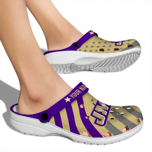 personalized james madison dukes star spangled graphic clog fashion forward