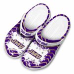 personalized james madison dukes zigzag paint burst clog best selling