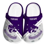 personalized kansas state wildcats baseball motif clog best selling