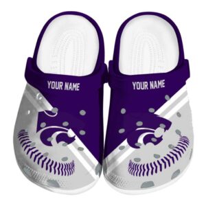 personalized kansas state wildcats baseball motif clog best selling