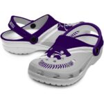 personalized kansas state wildcats baseball motif clog best selling