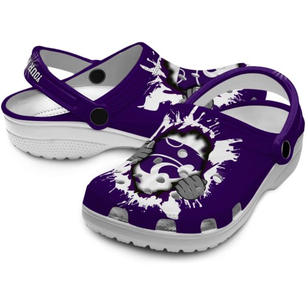personalized kansas state wildcats gripping hand clog high quality