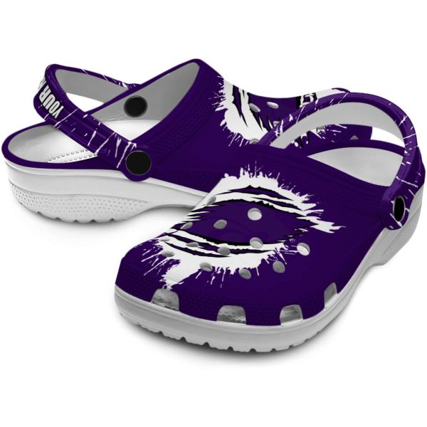 personalized kansas state wildcats splash motif background clog high quality