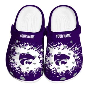 personalized kansas state wildcats splatter background clog best selling