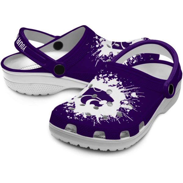 personalized kansas state wildcats splatter background clog high quality