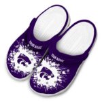 personalized kansas state wildcats splatter background clog best selling