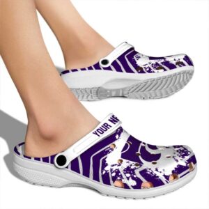 personalized kansas state wildcats zigzag paint burst clog fashion forward