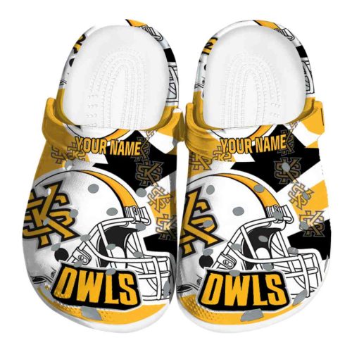 personalized kennesaw state owls football helmet clog best selling