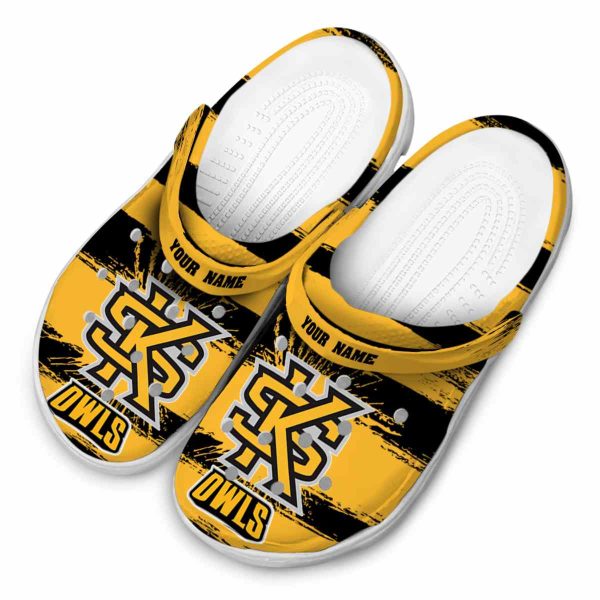 personalized kennesaw state owls paint splatter graphics clog latest model