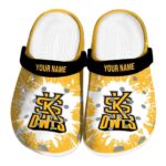 personalized kennesaw state owls splash art clog best selling