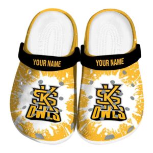 personalized kennesaw state owls splash art clog best selling