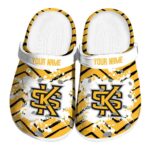 personalized kennesaw state owls zigzag paint burst clog best selling