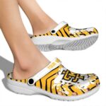 personalized kennesaw state owls zigzag paint burst clog best selling