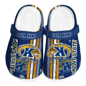 personalized kent state golden flashes contrasting stripes clog best selling
