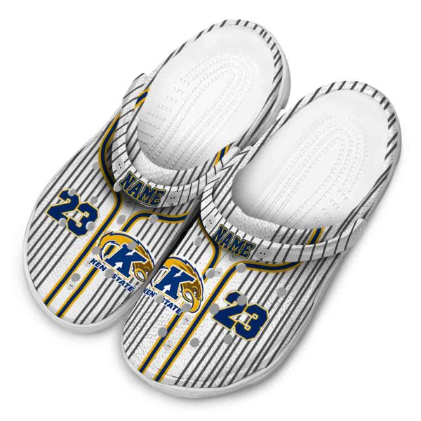 personalized kent state golden flashes pinstripe pattern clog latest model