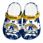 personalized kent state golden flashes splatter pattern clog best selling