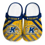 personalized kent state golden flashes star spangled graphic clog best selling