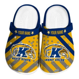 personalized kent state golden flashes star spangled graphic clog best selling