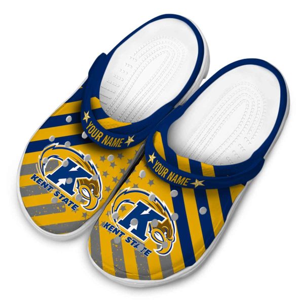 personalized kent state golden flashes star spangled graphic clog latest model