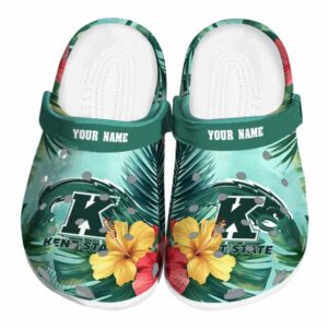 personalized kent state golden flashes tropical vibes clog best selling