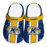 personalized kent state golden flashes vertical stripes clog best selling