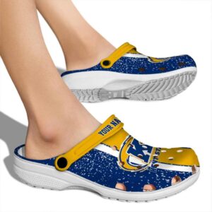 personalized kent state golden flashes vertical stripes clog fashion forward