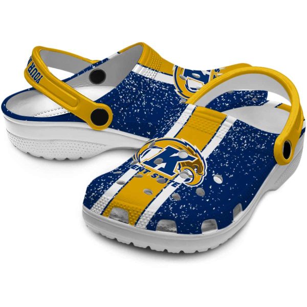 personalized kent state golden flashes vertical stripes clog high quality