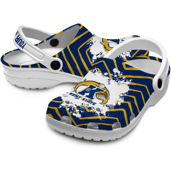 personalized kent state golden flashes zigzag paint burst clog high quality