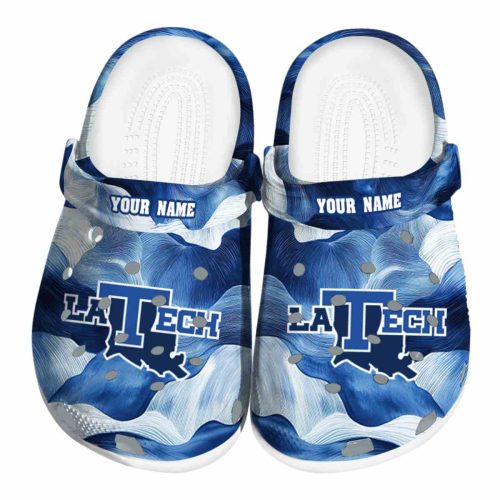personalized la tech ocean waves clog best selling