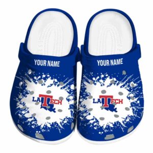 personalized la tech splatter background clog best selling
