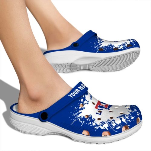 personalized la tech splatter background clog fashion forward