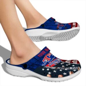 personalized la tech star spangled side pattern clog fashion forward