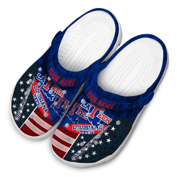 personalized la tech star spangled side pattern clog latest model